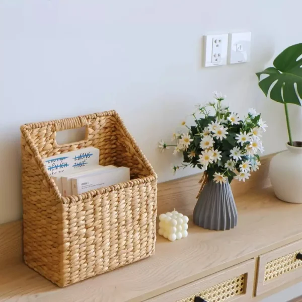 2Sizes Gourd Grass Weaving Hanging Storage Baskets for Organizing Files Books Accessories Mail Hanging Baskets Rural Home Decor