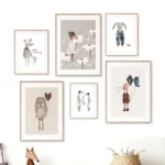 Charming Animal Alphabet Canvas Prints for Kids' Rooms
