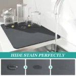 Large Kitchen Super Absorbent Mat Coffee Dish Draining Mat Drying Mat Quick Dry Bathroom Drain Pad Kitchen Faucet Placemat - Image 3