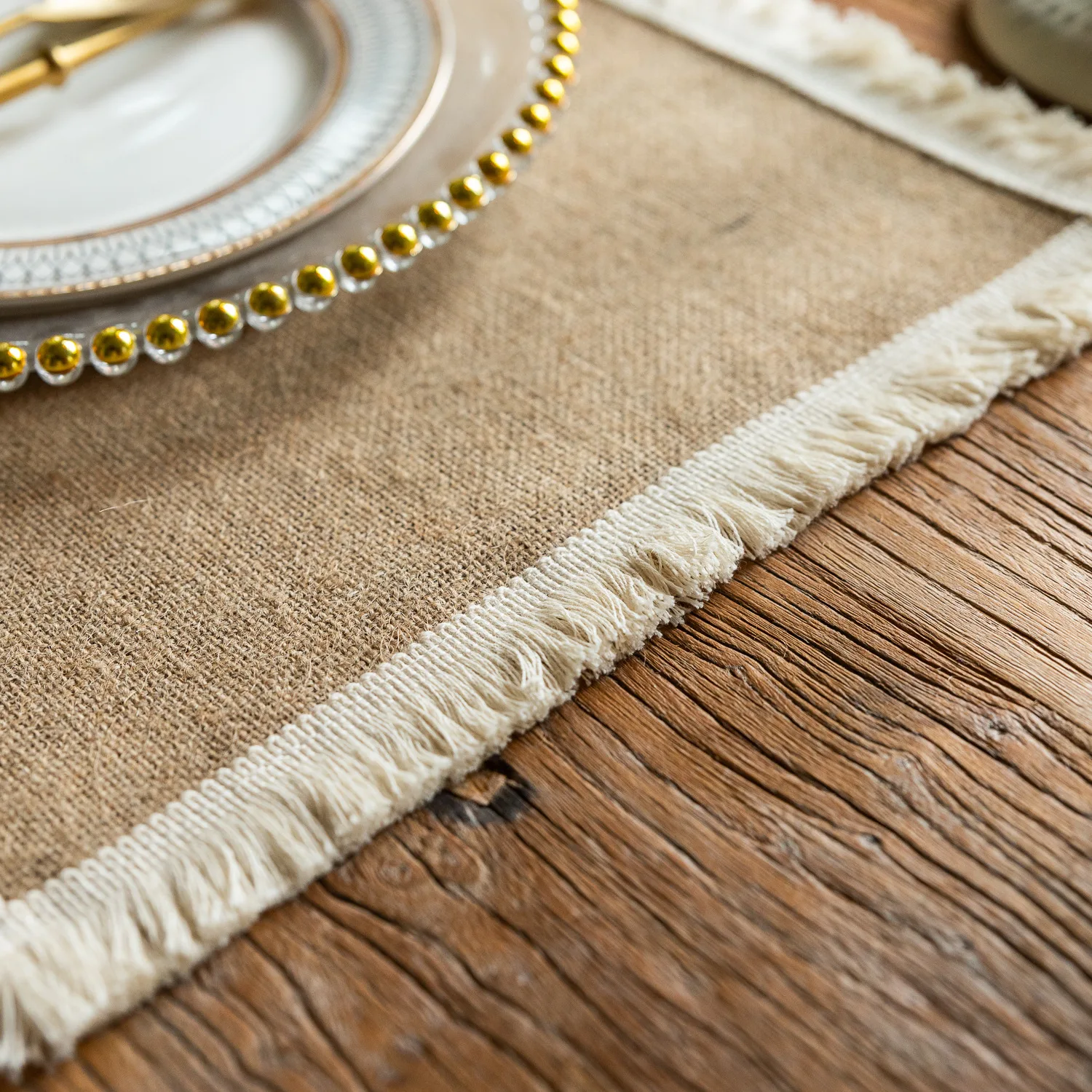2 PCS Braided Placemats Heat Resistant Jute Table Mats Farmhouse Woven Fabric Natural Place Mats for Decorations Indoor Outdoor 22 kf S2842f763017446c98e33e7b045cb0284m