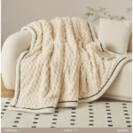 Luxurious Coral Velvet Autumn Blanket - Soft, Fluffy Comfort - Image 4