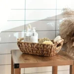 Charming Hand-Woven Wicker Basket with Wooden Handle - Water Hyacinth Storage for Bathroom, Home Organization & Decor - Image 6