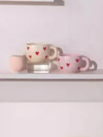 Creative Love Makeup High Beauty Ceramic Water Cup - Image 3