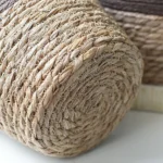Home Decor Round Handmade Straw Plant Pot Flower Pot Storage Flower Basket - Image 5