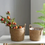 1PC Nordic Handmade Straw Woven Flower Pot Planter Basket Laundry Dirty Clothes Storage Potted Garden Green Plant Flower Holders - Image 5