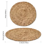 Pot Mats Handwoven Rattan Placemat Round Heat Insulation Mat Natural Grass Woven Table Mats for Dining Home Wedding Decor - Image 6