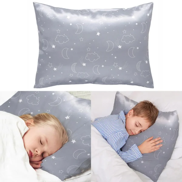 1 Pack Kids Silk Satin Pillowcases Toddler Bed Pillowcase Soft Boys Girls Pillow Covers Machine Washable Home Supplies