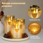 LED lights electronic candles LED candle decorations acrylic candles complete set of remote control timers Christmas and wedding - Image 5