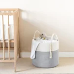 Home Cotton Rope Woven Storage Basket Dirty Clothes Basket Storage Basket Living Room Bedroom Large Capacity Sundries Basket - Image 5