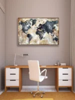 Nautical World Map Canvas Art - Inspire Your Wanderlust Decor - Image 2
