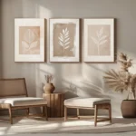 Minimalist Fern Canvas Art Set – Warm Boho Home Decor - Image 4