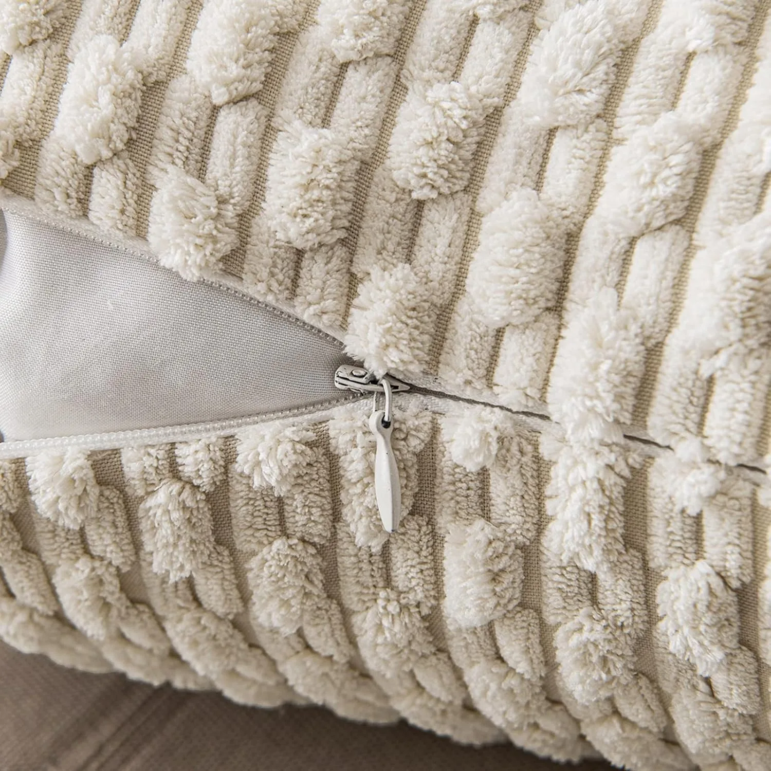 Green Pillow Covers Spring Decorations Boho Striped Corduroy Throw Pillow Cases Soft Plush Farmhouse Couch Cushion Case 45x45CM 5 kf S2e7b72bb290b4bef88c532a22643377bA