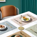 Placemat,Double-Sided Faux Leather Placemats - Nordic Style Table Mats for Home and Restaurant, Waterproof and Heat Resistant - Image 6