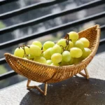 Decorative Imitation Rattan Baskets Bread Fruit Wicker Serving Tray Handwoven Plate Tray French Fries Boats Storage Bowls Platte - Image 3