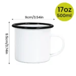 Sublimation Blanks Enamel Mug 17 OZ ,Camping Travel Coffee Cup Can be used as a gift for Christmas Thanksgiving Mother's Day - Image 2