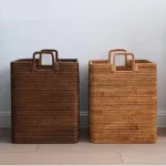 Vietnam Rattan Laundry Basket EcoFriendly Dirty Clothes Storage with Lid, Wicker Basket Lined Organizer, Bathroom Solution - Image 6