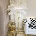 Nordic Feather Floor Lamp Light Luxury Internet Celebrity Ostrich Ins Live Broadcast Room Decoration Atmosphere Table - Image 5