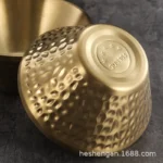 Korean 304 Stainless Steel Ice Shavings Bowl, Gold Soft Ice Shaved Ice Bowl, Commercial River Snail Rice Noodle Bowl, Bowl - Image 4