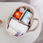 Multifunctional Travel Out Portable Mommy Bag Storage Basket Cotton Rope Woven Basket Clutter Arrangement Storage Baskets - Image 2