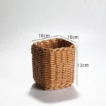 Hardness Rattan Wicker Woven Serving Baskets Handwoven 10 Styles Bread Fruit Vegetables Basket Household Rattan Basket - Image 5