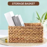 Large Storage Rattan Kitchen Fruit Bowls Mushroom Rattan Laundry Plant Wicker Baskets Flower Bin Desk Rectangle Travel 15in - Image 5
