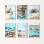 Amalfi Coast Serenity: Vibrant Landscape Wall Art Print - Image 2