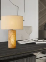 Minimalist Modern Luxury Marble Table Lamp 2025 Home Decoration Items Bedroom Bedside Nightstand Stone Light Hotel Decor - Image 3