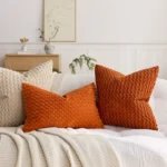 Soft Corduroy Throw Pillow Covers Solid Striped Fabric Cushion Case for Home Sofa Living Room Bed Decoration - Image 6