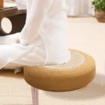 Rattan Ottoman Waterproof Outdoor Ottomans Floor Cushions For Seating Poolside Deck Porch Exterior Coastal Home Living - Image 2