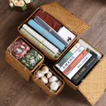1PCS Manual Woven Storage Basket Lid Debris Consolidation Box Sorting Jewelry WF1016 - Image 5