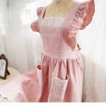 Vintage Cotton-Linen Apron for Chic Cooking & Gardening - Image 4