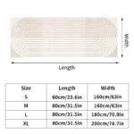 VIKAMA Upgraded Material Simple Lines Bedroom Bedside Rug Living Room Bathroom Kitchen Non-slip Washable Carpet Mat Home Decor - Image 5