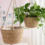 Garden Hanging Planter Macrame Plant Storage Basket Jute Rope Woven Indoor Outdoor Flower Pot Holder Plant Hangers Home Decor
