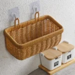 Wall Hanging Storage Basket Container Decorative Basket Hand Woven Kitchen Storage Basket for Garden Flower Pot Living Room - Image 5