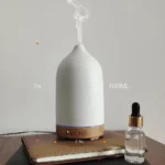Ceramic Wood Grain Essential Oil Diffuser with 7-Color Glow - Image 4