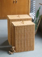 Stylish Nordic Handmade Wicker Laundry Hamper for Chic Storage - Image 5