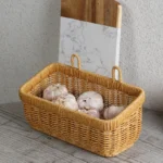 Wall Hanging Storage Basket Container Decorative Basket Hand Woven Kitchen Storage Basket for Garden Flower Pot Living Room - Image 3