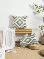 Nordic INS-style Moroccan tufted throw pillow and lumbar pillow covers for living rooms, bedrooms, and cars. - Image 2