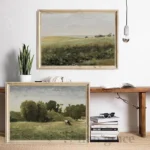 Countryside Nature Landscape Oil Painting Canvas Prints Farmhouse Wall Art Pictures Rural Scenery Poster Living Room Home Decor - Image 4