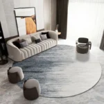 VIKAMA Round Crystal Velvet Carpet Soundproof & dirty-resistant Rug Office Computer Swivel Chair Rocking Table Study Bedroom Mat - Image 3