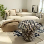Mushroom Foot Stool Comfortable Lamb Velvet Shoe Changing Seat Living Room Children's Chairs High Elastic Sponge Hallway Ottoman