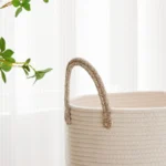 Large Size Laundry Basket,High Braided Rope Storage Basket,Suitable for Living Room、Bathroom、Bedroom Blanket、Toy、Dirty laundry - Image 3