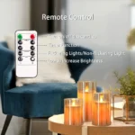 LED lights electronic candles LED candle decorations acrylic candles complete set of remote control timers Christmas and wedding - Image 3