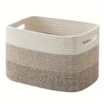1 Bohemian style cotton rope woven storage basket, large capacity toy, home decoration, Christmas and New Year gift organizer - Image 7