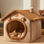 Cozy Foldable Pet House: Washable Cave for Cats & Small Dogs