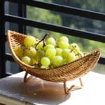 Decorative Imitation Rattan Baskets Bread Fruit Wicker Serving Tray Handwoven Plate Tray French Fries Boats Storage Bowls Platte - Image 4