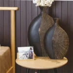 Light Luxury Retro - style Vertical Black Resin Vase Ideal for New Chinese - inspired Living Room and Entrance Dried Flower Dec - Image 3