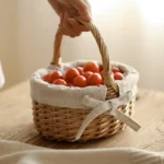 Wedding Basket Fruit Bow-knot Featuring Large Capacity Wedding Bridal Girl Flower Basket Storage Basket - Image 4