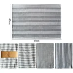 Nordic Cotton Kitchen Towels Set - 3 Stylish Absorbent Napkins - Image 6
