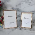 Modern Minimalist Light Gold Metal Picture Frame Stylish Decorative Tabletop Display Frame for Photos and Artwork Home Decor - Image 3